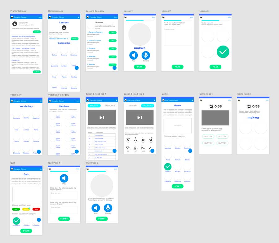 Everyday Ojibway App UI Image